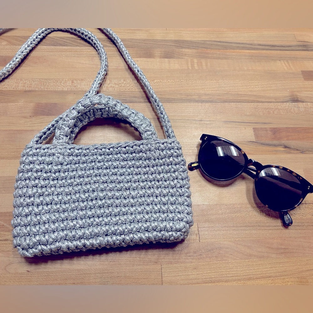 J Crew Cadiz Phone Bag - Metallic Silver (New, without tag)